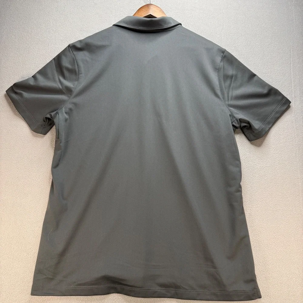 Nike Polo Shirt Men XL Gray Clemson Tigers Dri-Fit Short Sleeve Performance Golf